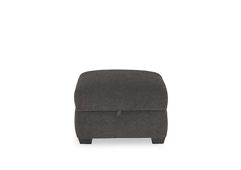 Flex Fabric Storage Footstool - Dark Grey