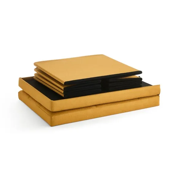 Faux Linen Bed Ottoman 3