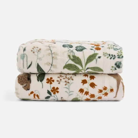 Woodland Friends Fleece Electric Throw Blanket 3