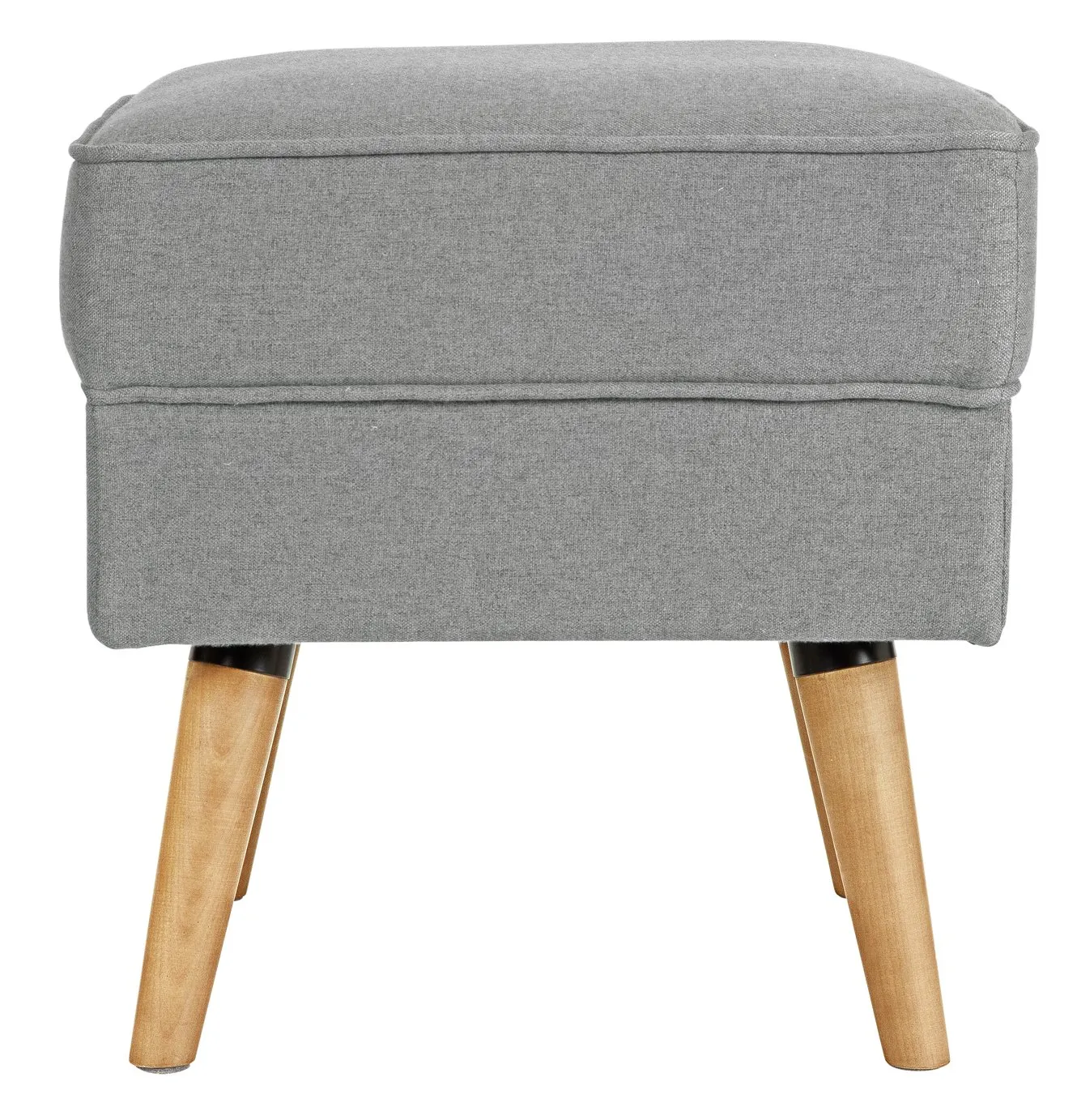 Habitat Callie Fabric Footstool - Light Grey