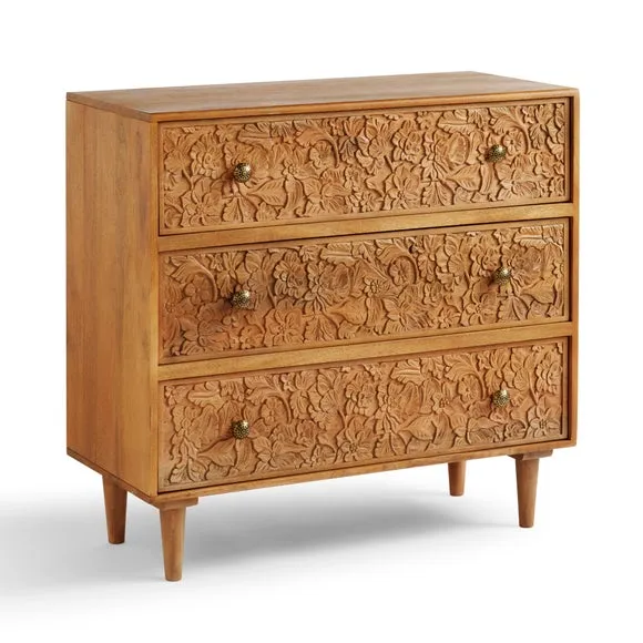 Jules Hand Carved 3 Drawer Chest 6