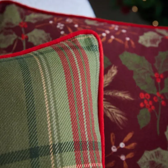 Set of 3 Christmas Harvest Square Cushion Covers 2