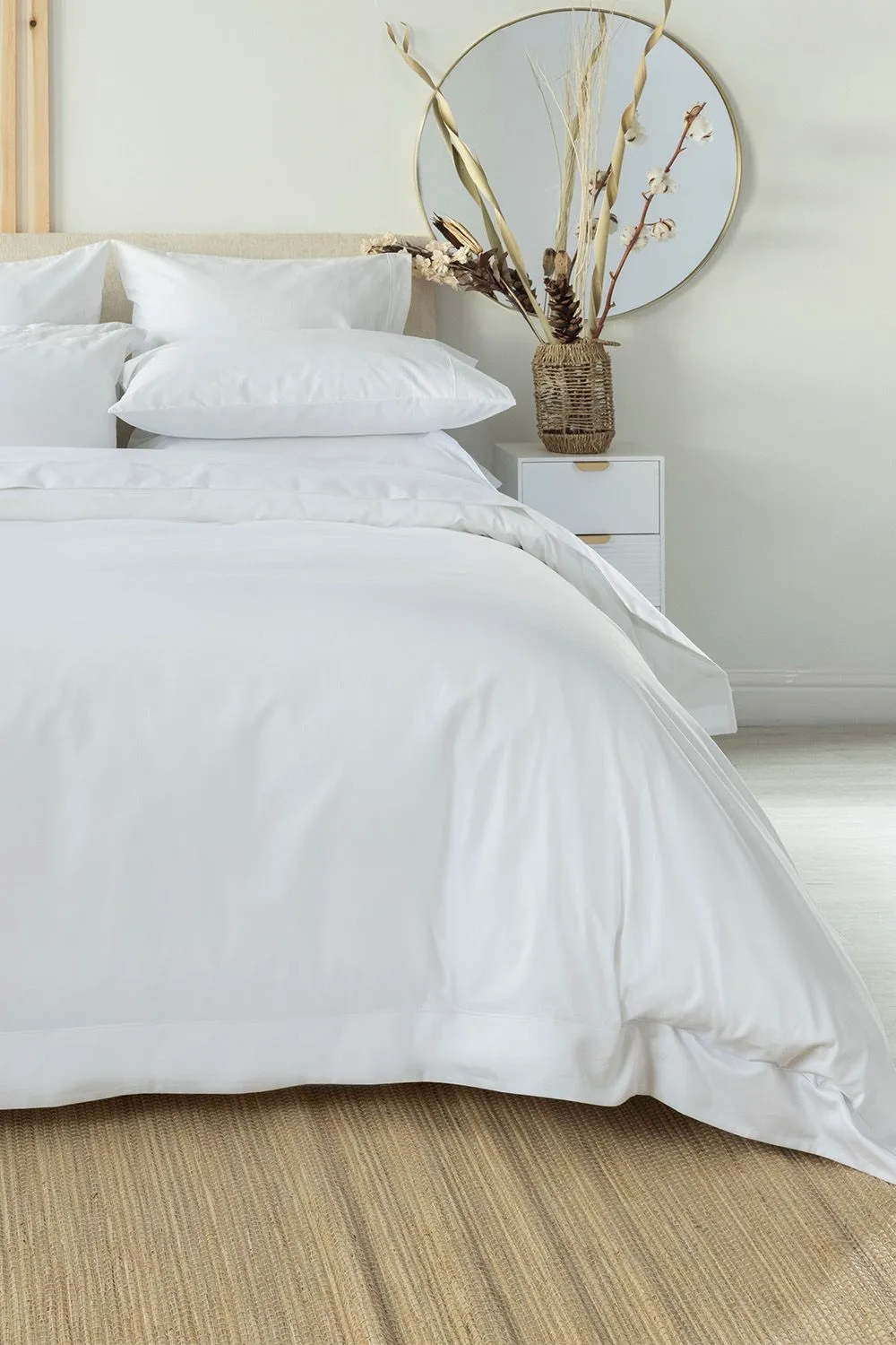 Belledorm Egyptian Cotton 400 Thread Count Oxford Duvet Cover in Beige 2