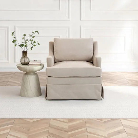 Zella Loose Cover Look Flatweave Accent Chair 2