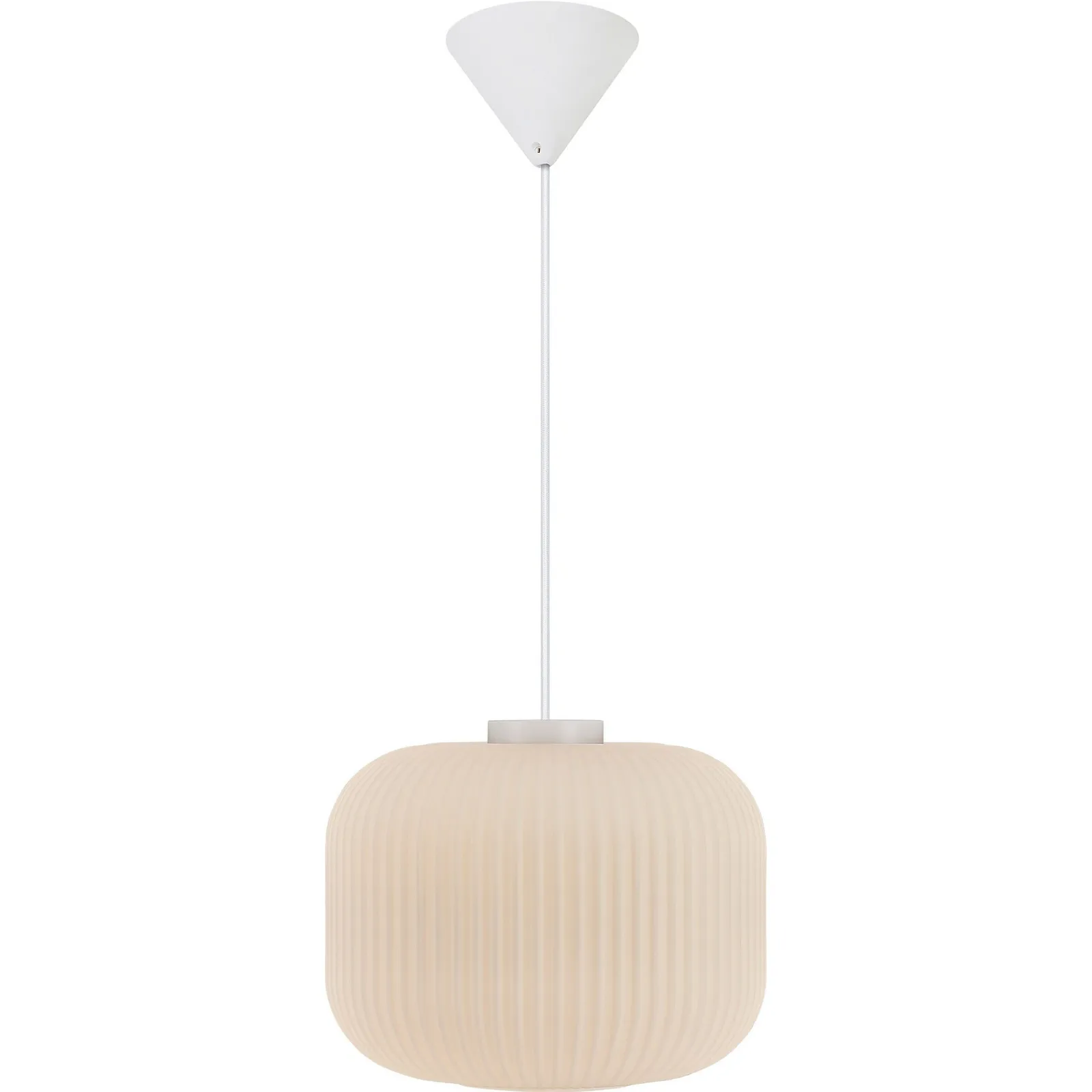 Nordlux Milford Pendant Light Opal White Glass Dining Room E27 Mains 30cm 2
