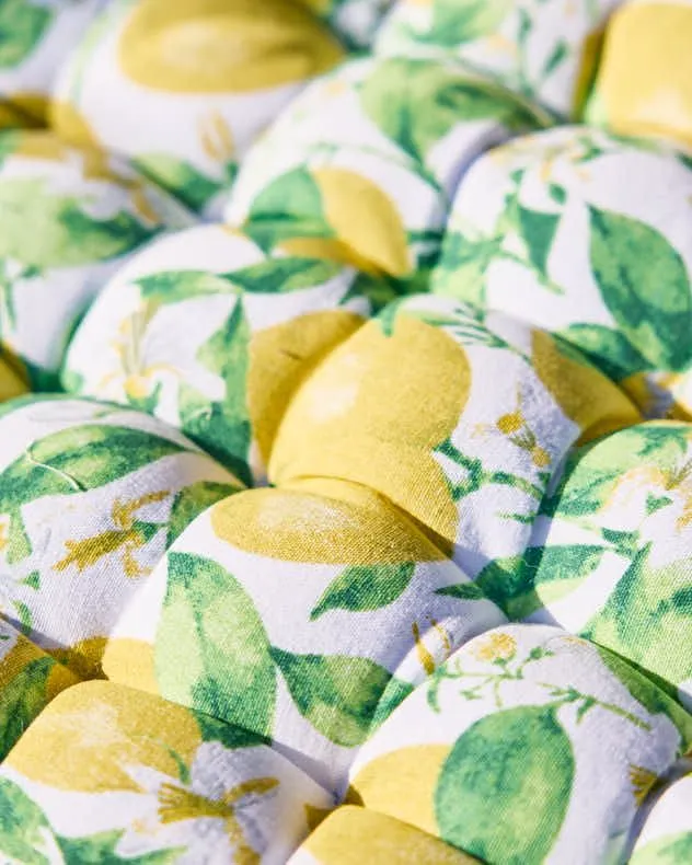 Dibor Traditional Lemon Patterned Bench Mattress Summer Outdoor Garden Bench Cushion L100cm x W45cm in Yellow 4