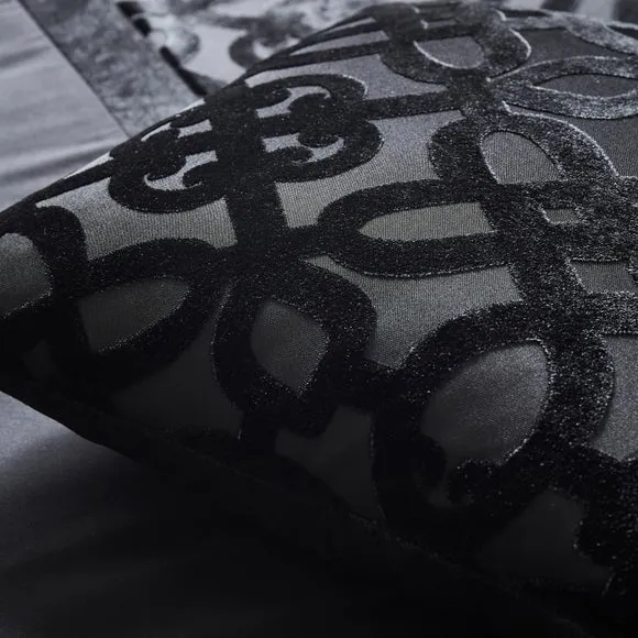 Catherine Lansfield Lattice Cut Velvet Square Cushion 2