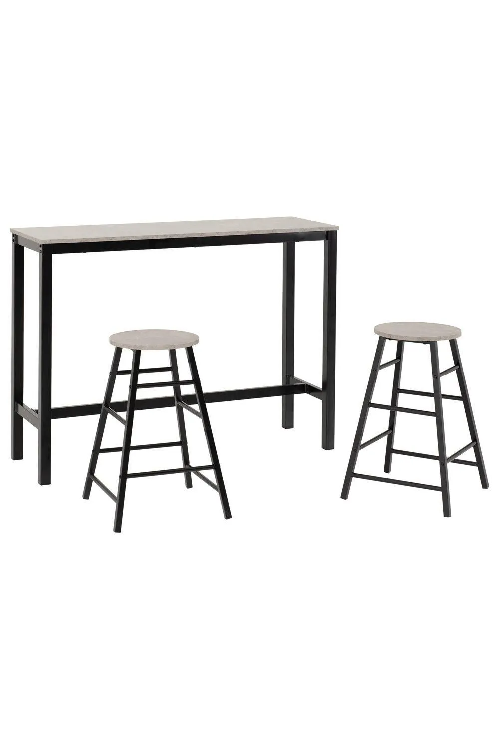 Seconique Athens Breakfast Bar Set in Charcoal 3