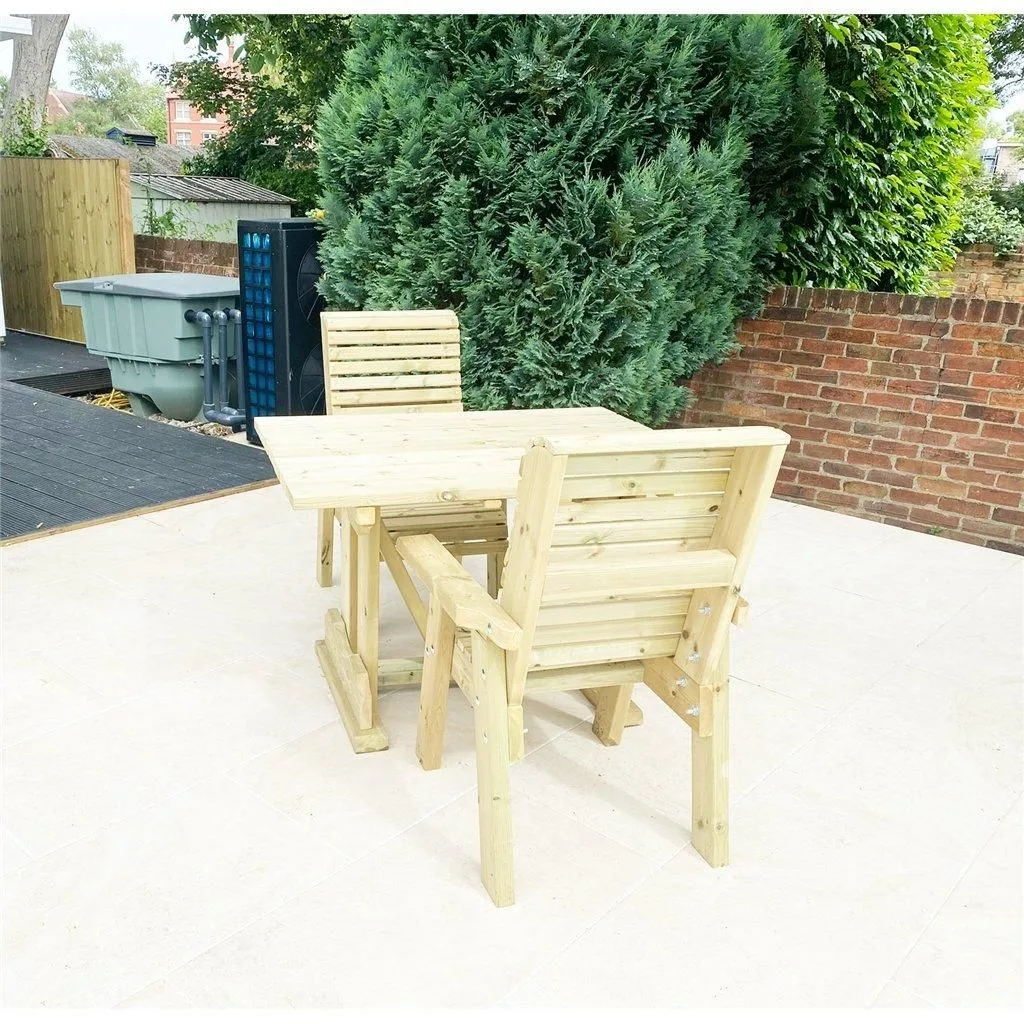 Marlborough Heavy Duty Table & Chair Set (2 Seater) in Natural 4