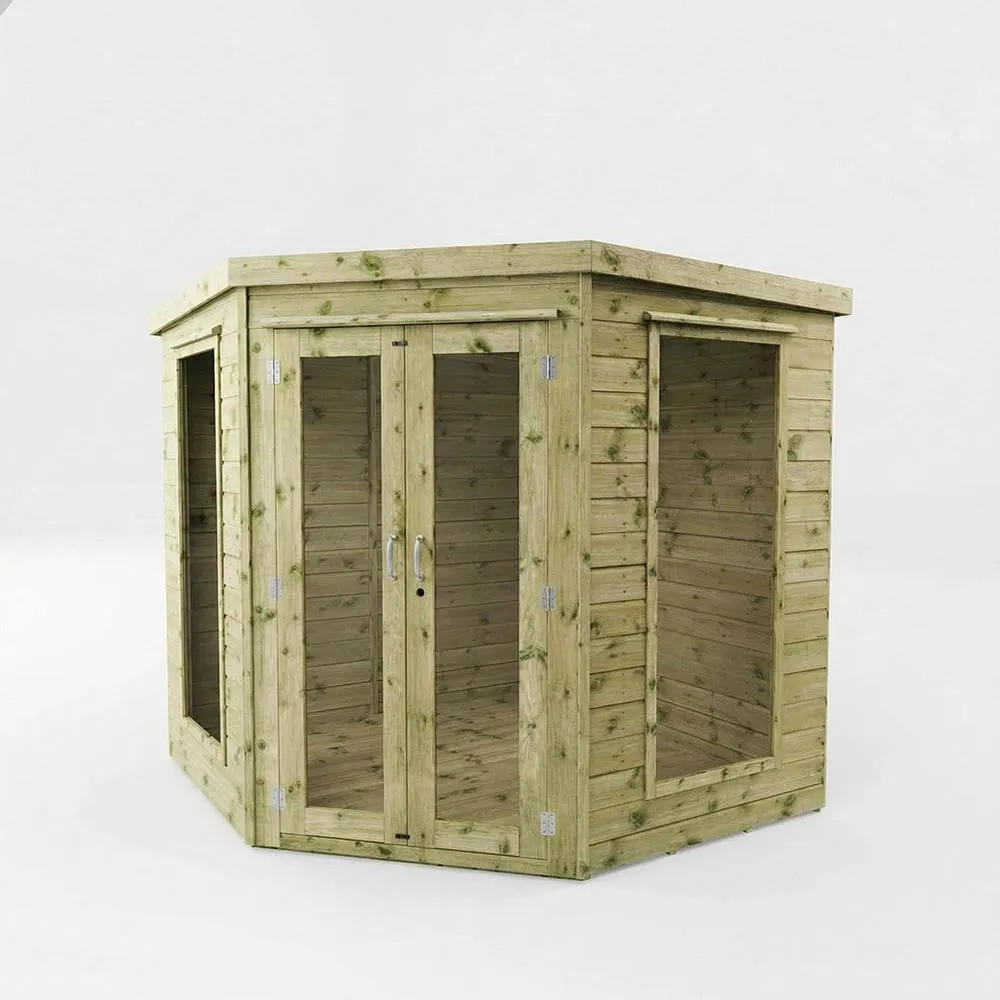 Mercia 7 x 7 Feet Premium Corner Summerhouse - L207.4 x W207.4 x H200.6 cm in Brown 2