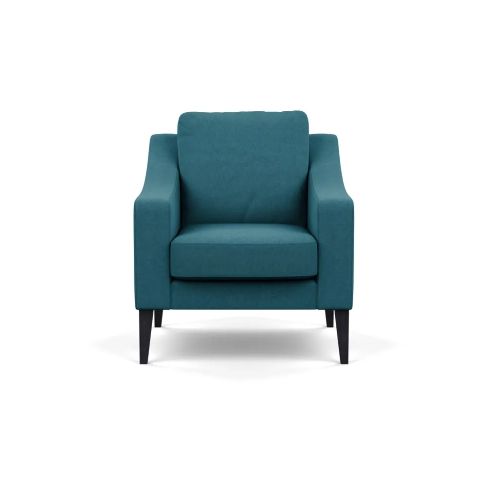 Heal's Richmond Armchair Brushed Cotton Cadet Black Feet