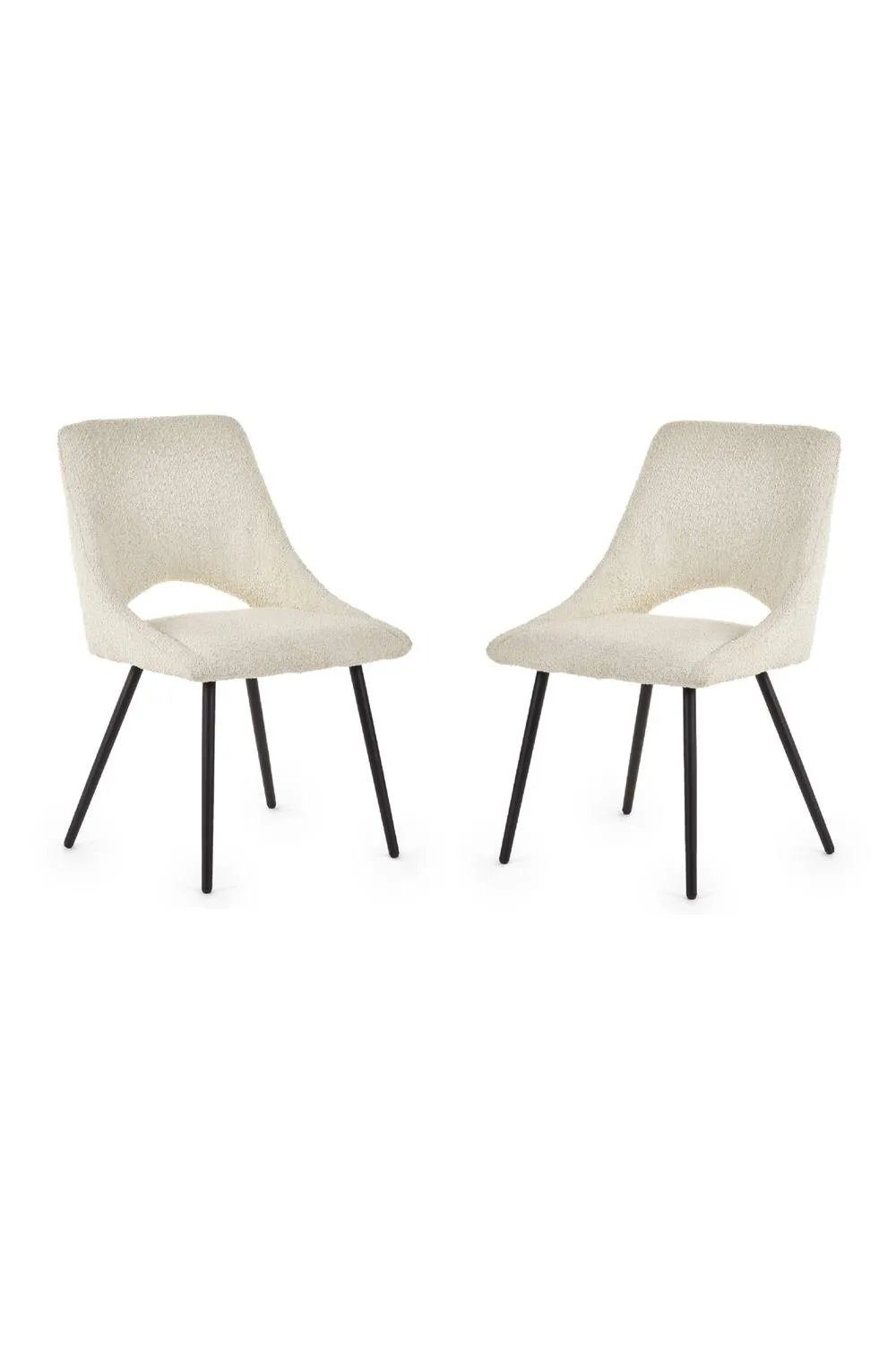 Julian Bowen Iris Upholstered Dining Chair (Set of 2) in Ivory 3