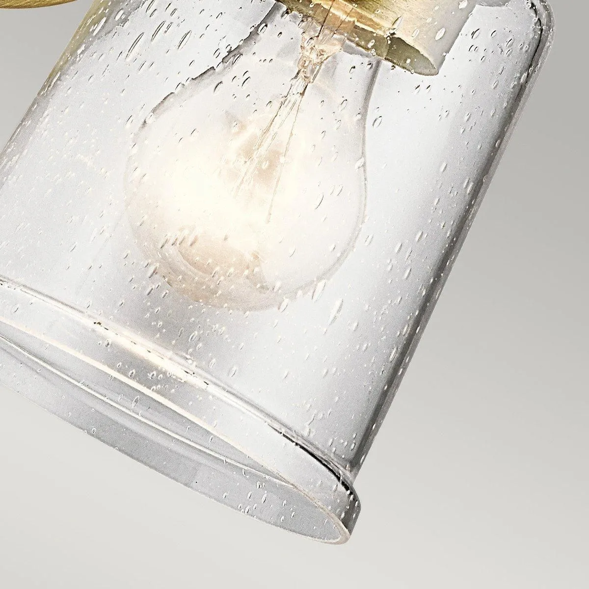 Netlighting Waverly 1 Light Wall Light Natural Brass E27 in Yellow 3
