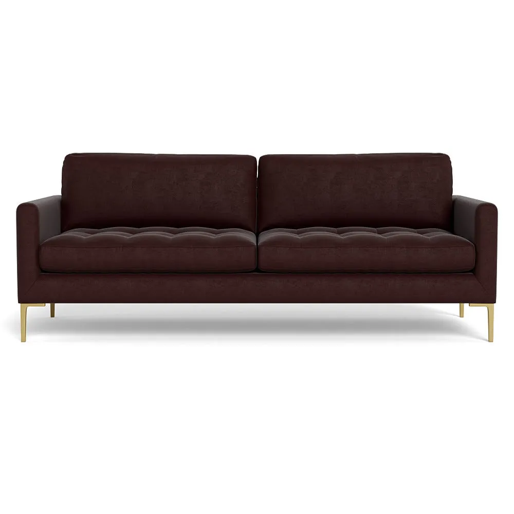 Heal's Eton 4 Seater Sofa Smart Luxe Velvet Acorn Brass Feet 1