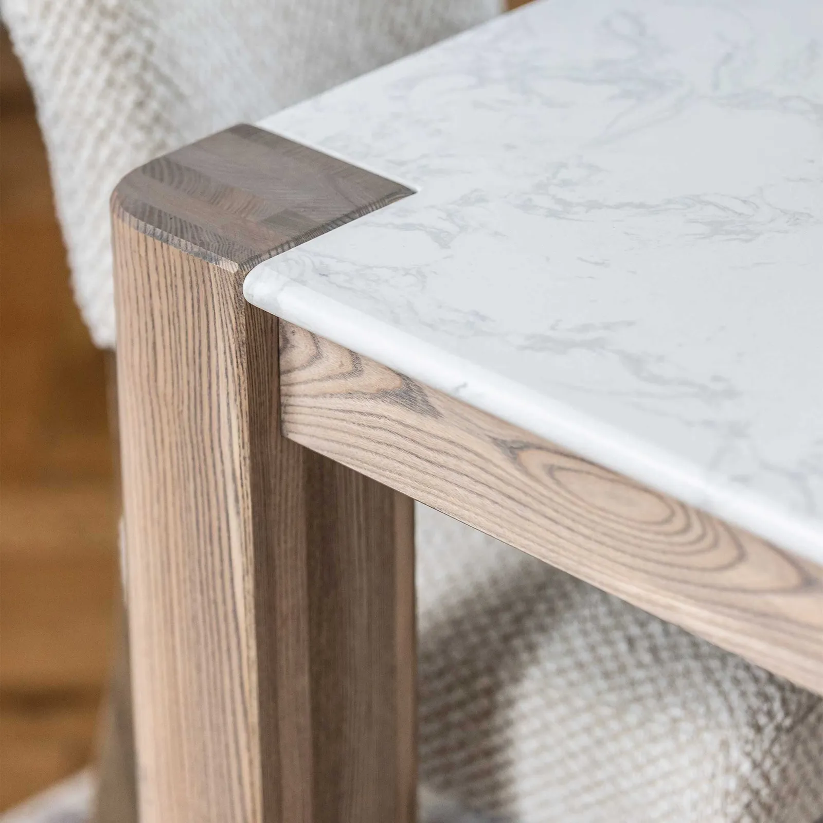 Hickory 230Cm Dining Set With 4 Otto Dining Chairs, Ash Wood | Barker & Stonehouse 5