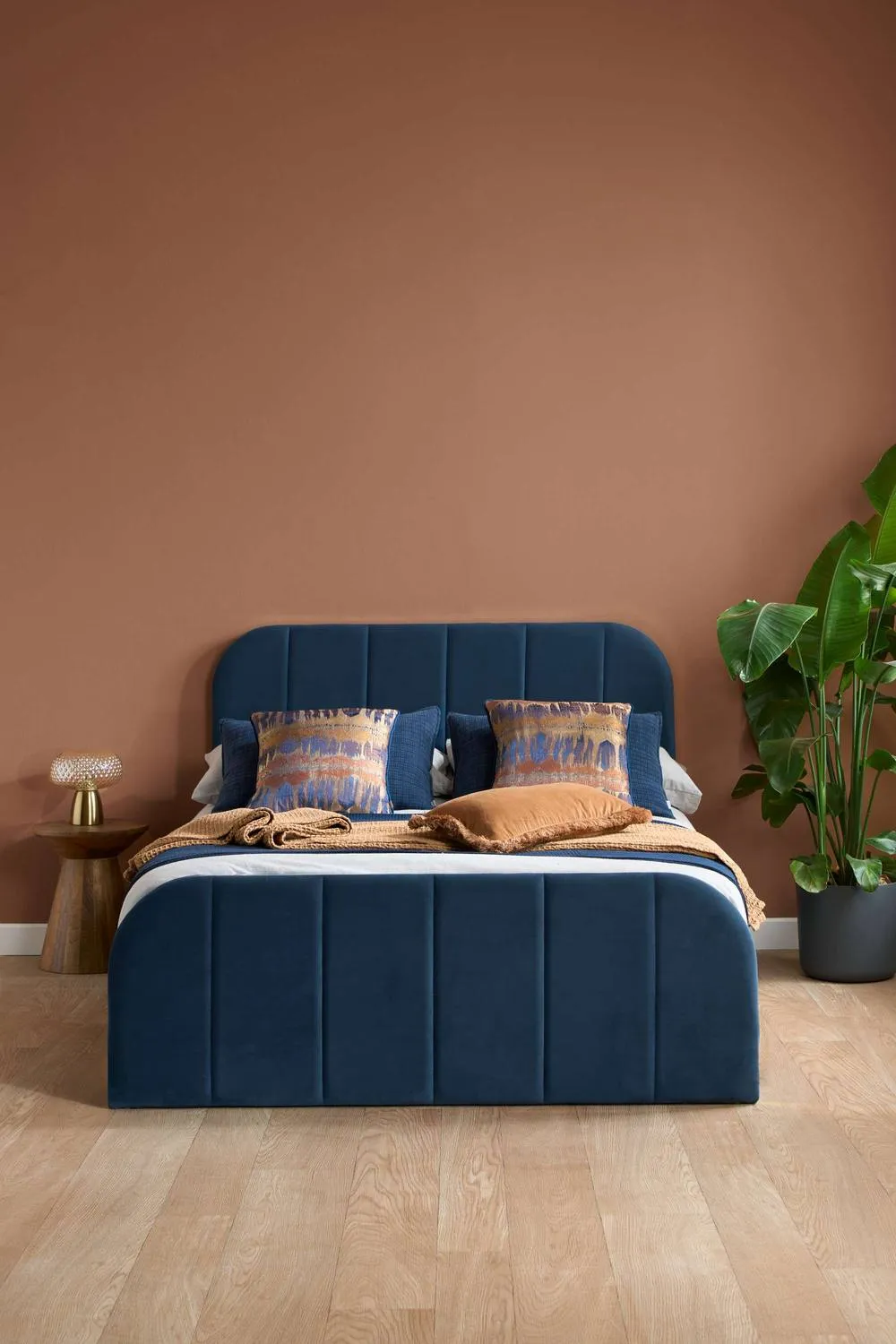 Birlea Rowan Double Fabric Bed Blue 2