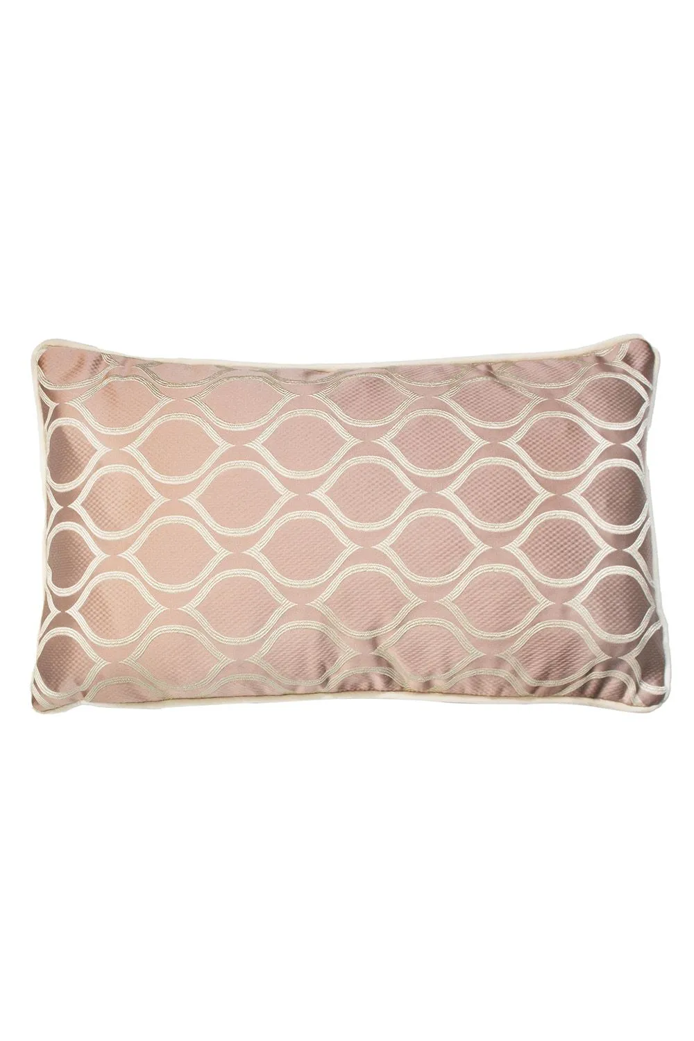 Prestigious Textiles Solitare Geometric Printed Piped Cushion in Rose