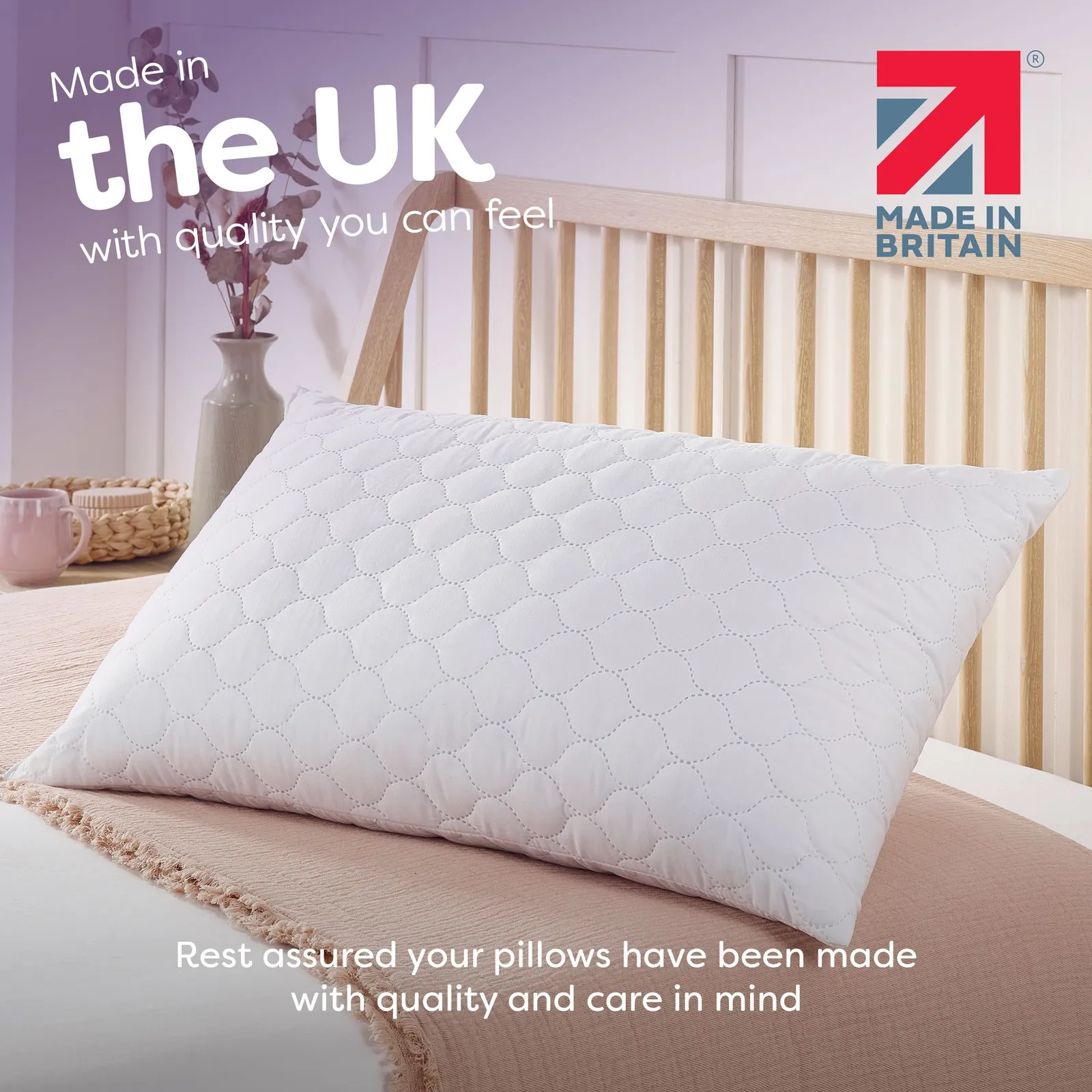 Slumberdown 2 Pack Sleep Soundly Rebound Firm Support Side Sleeper Pillows in White 5