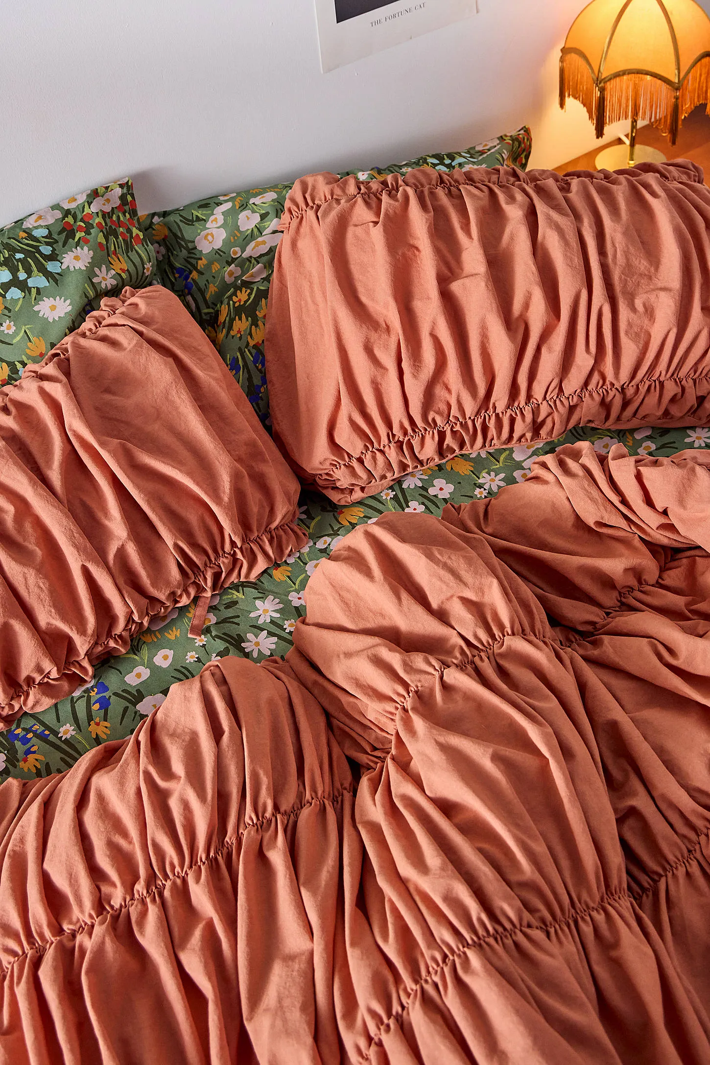 Cinched Duvet Set - Rust 4