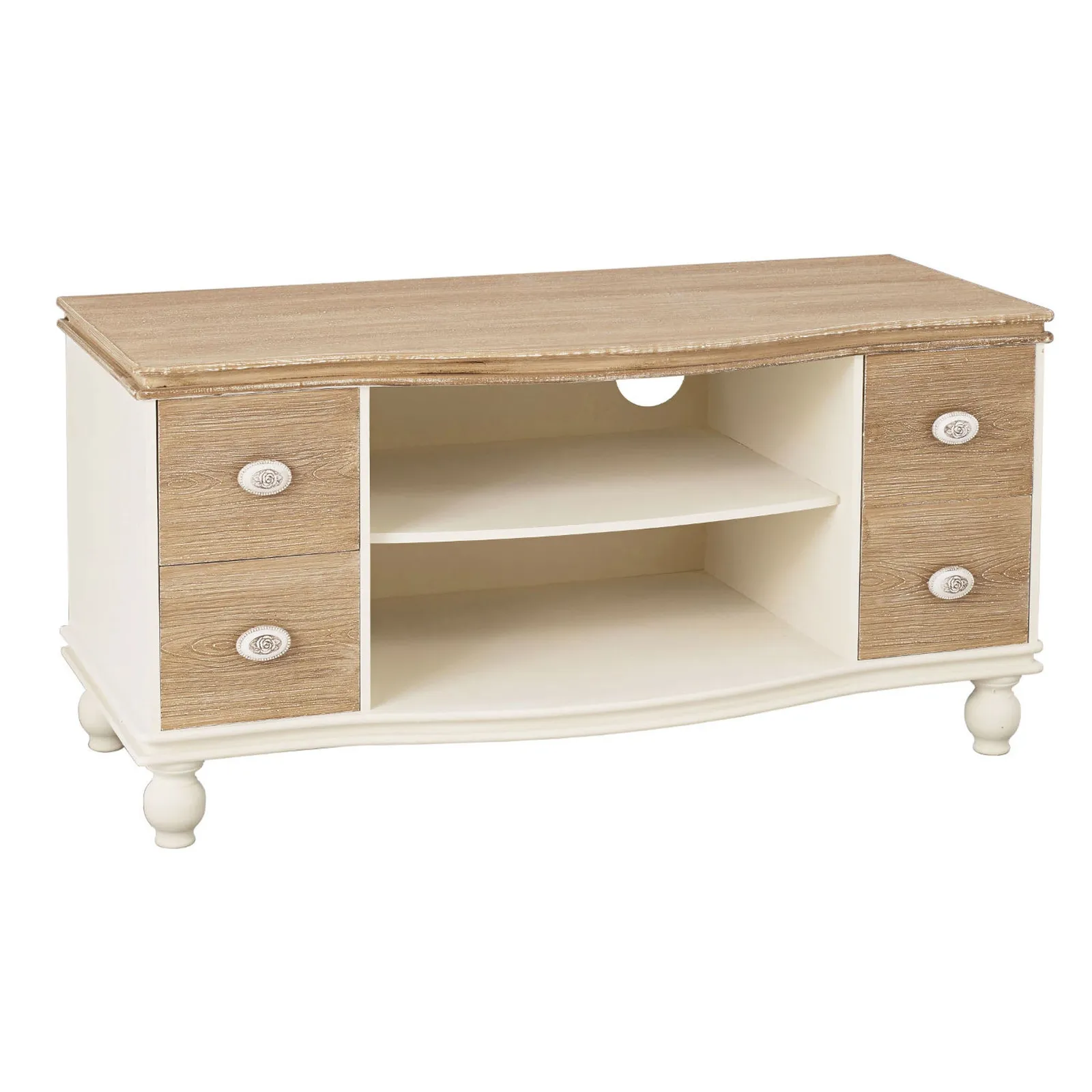 Jule TV Stand Cream and Brown