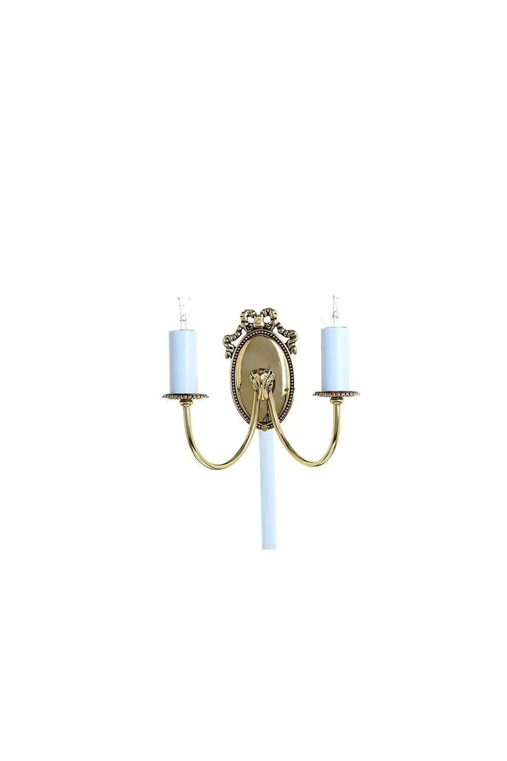 Netlighting Eden Polished Brass Candle Wall Lamp in Yellow