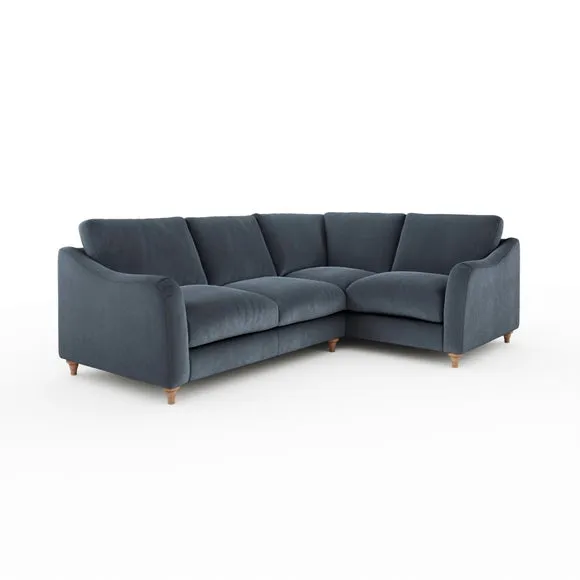 Hattie Matte Plush Velvet Corner Sofa 6