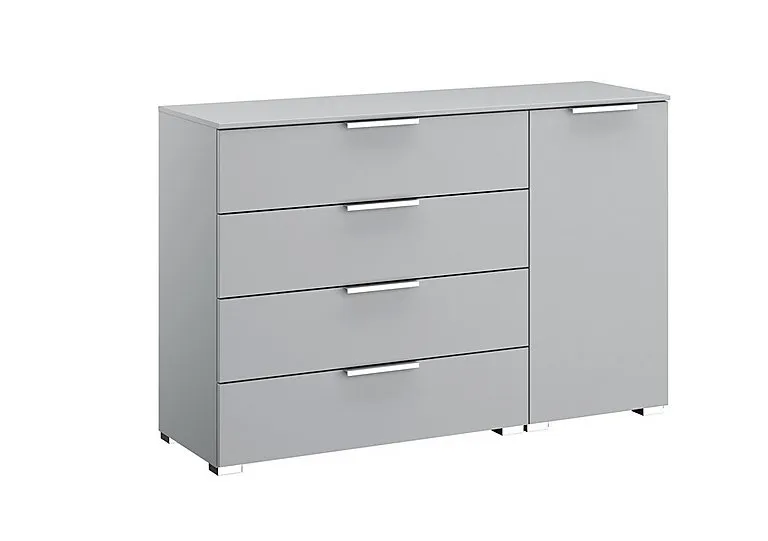 Formes Decor 4 Drawer 1 Door Chest - Silk Grey