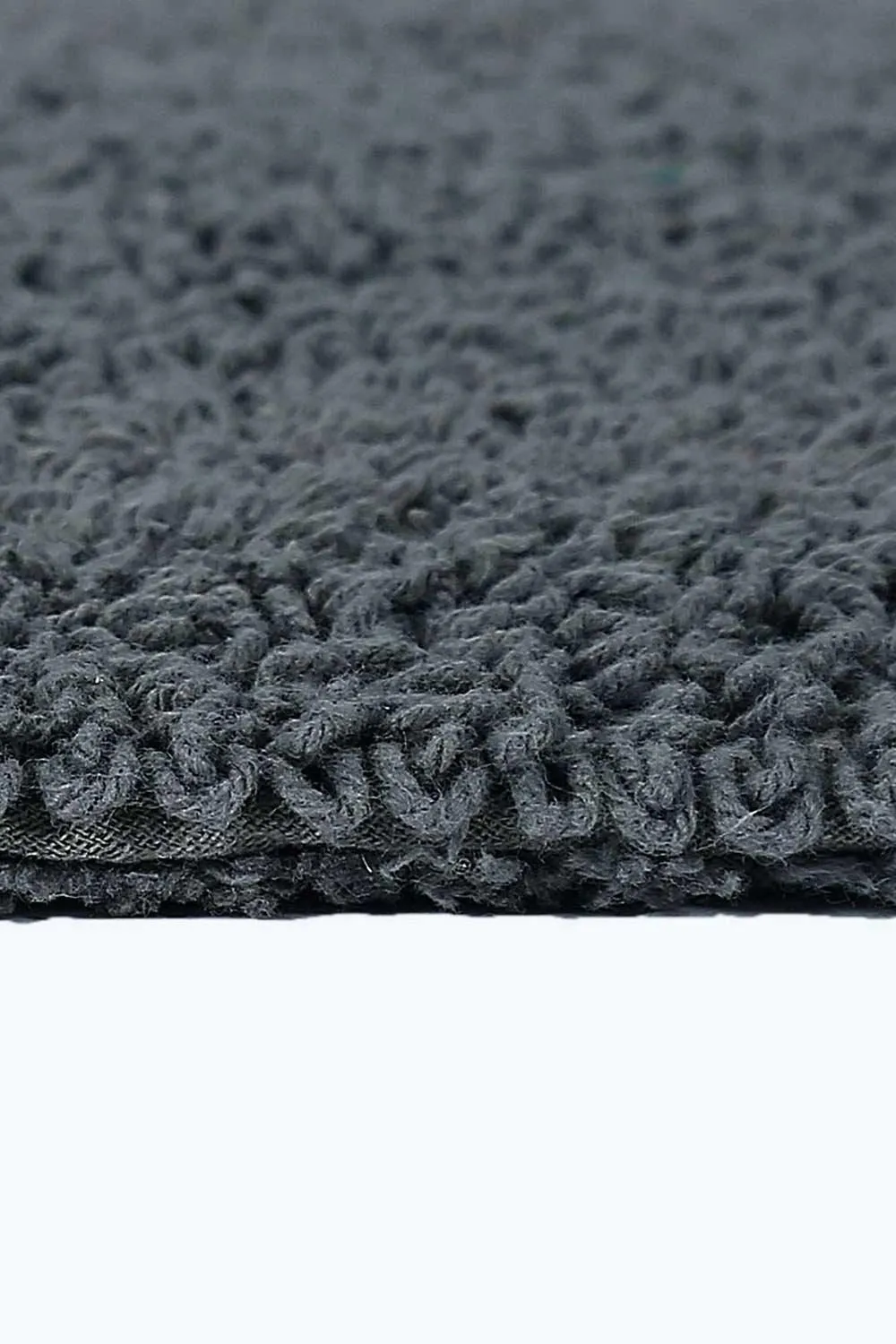 Homescapes Luxury Square Bath Mat 1600GSM 100% Cotton Reversible Shower Mat, 50cm in Grey 5