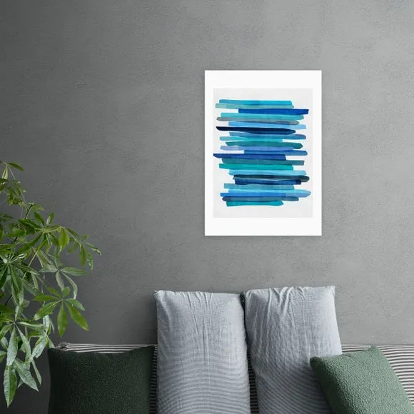 East End Prints Blue Stripes Print 1