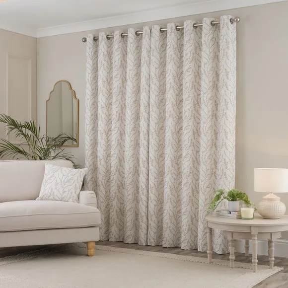 Shimla Embroidered Floral Eyelet Curtains 4