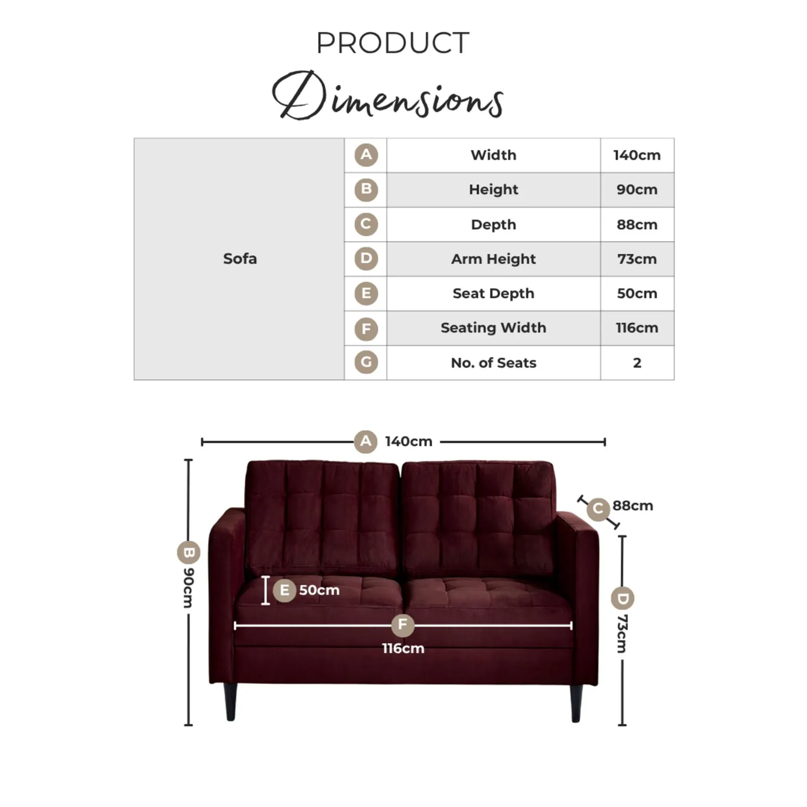 FurnitureboxUK Jade 2-Seater Soft Touch Velvet Sofa With Solid Wood Frame in Dark Grey 6