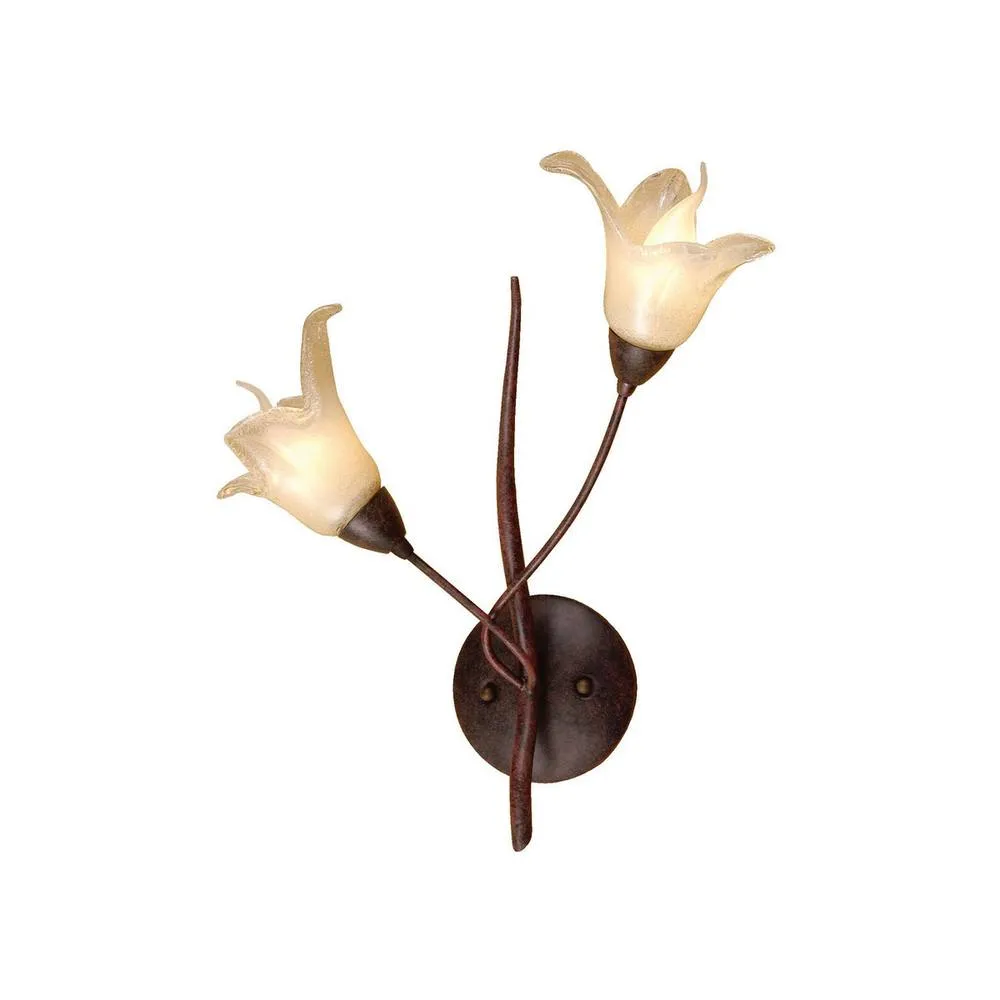 Netlighting (0024 005) Florida Wall Lamp Switched 2 Light E14 BrownBlack Oxide in Brown