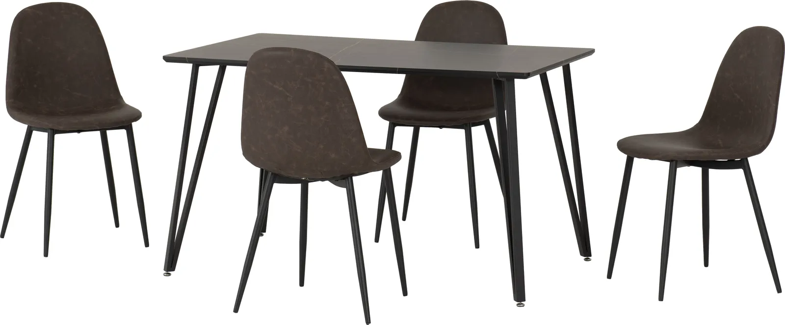Seconique Marlow & Athens Dining Set in Brown 3
