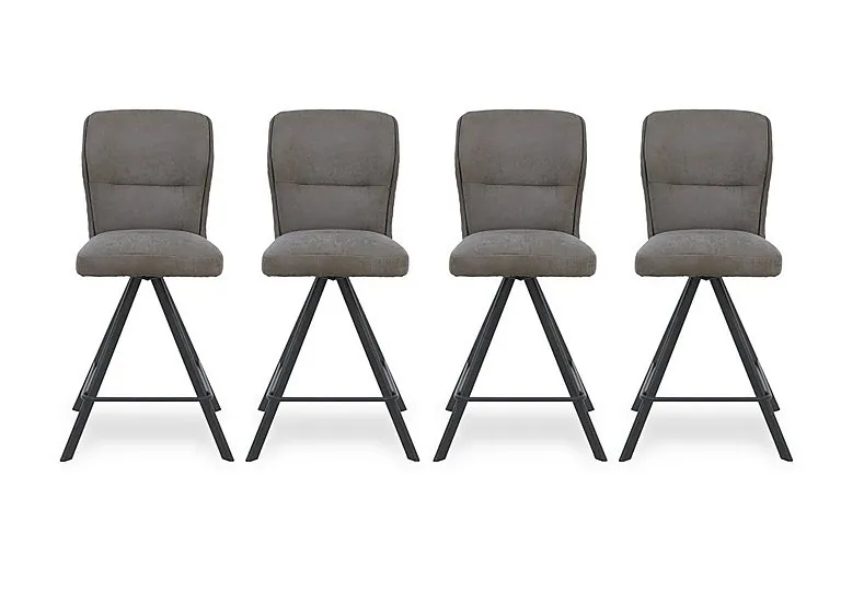 Terra Set of 4 Fabric Swivel Bar Stools