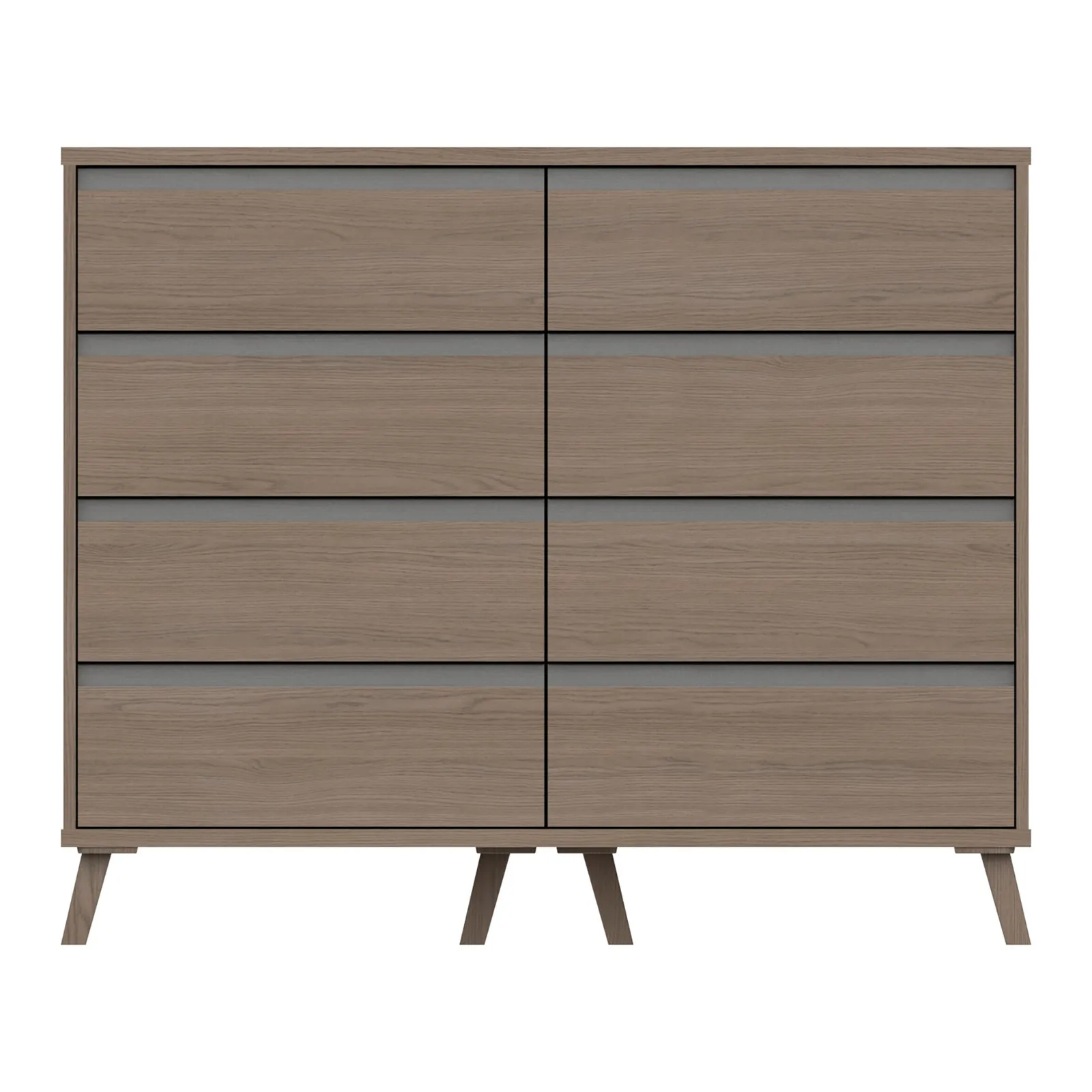 Jenson 8 Drawer Wide Chest Grey