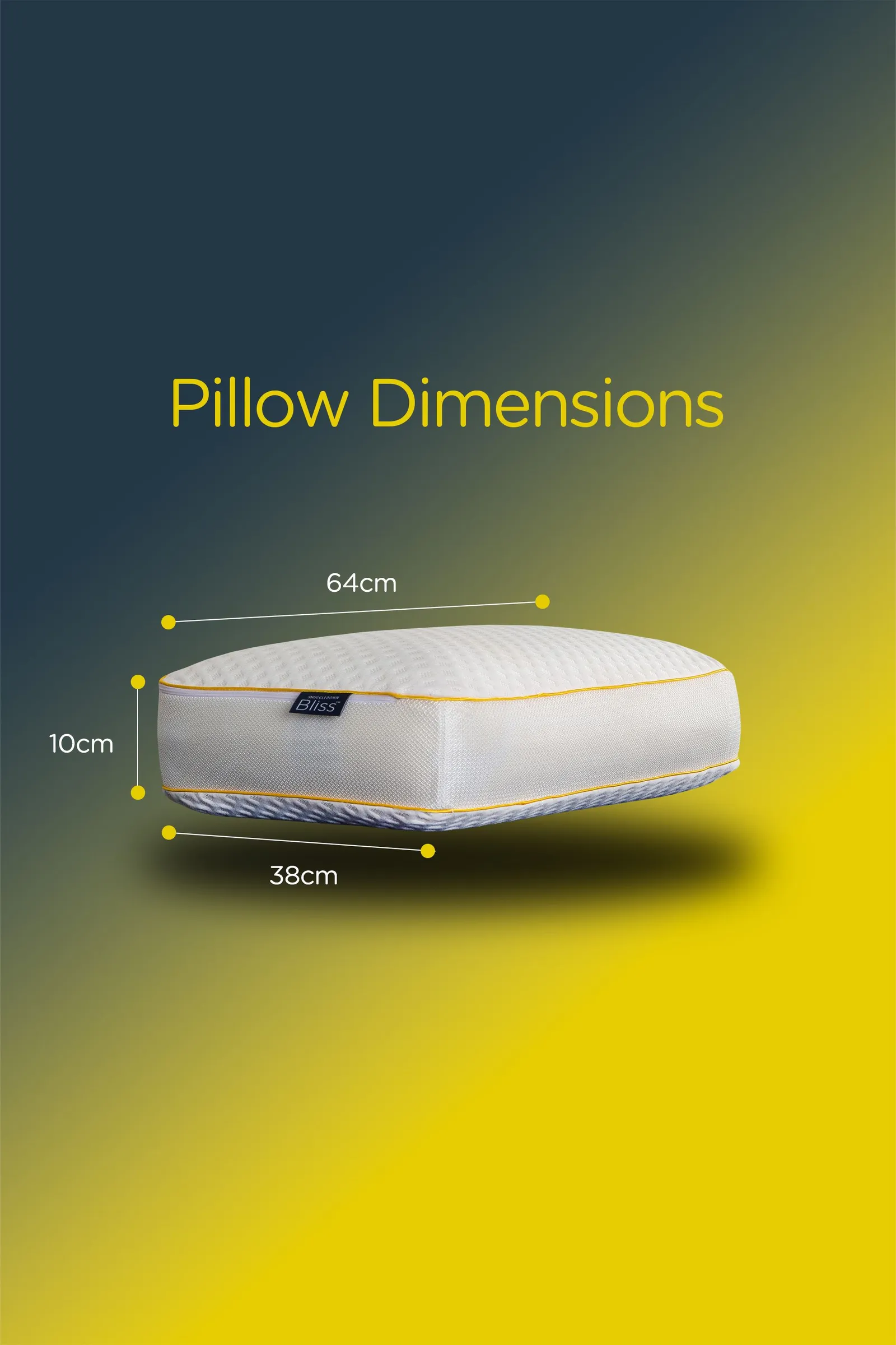 Snuggledown Single Bliss Breathable Memory Foam Deep Filled Side Sleeper Pillow in White 4