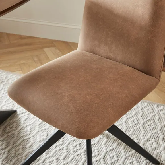 Loki Set of 2 Dining Chairs, Faux Leather 4