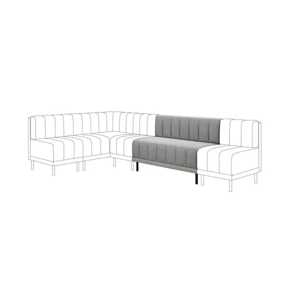 Amali Long Dining Bench, Vintage Velvet