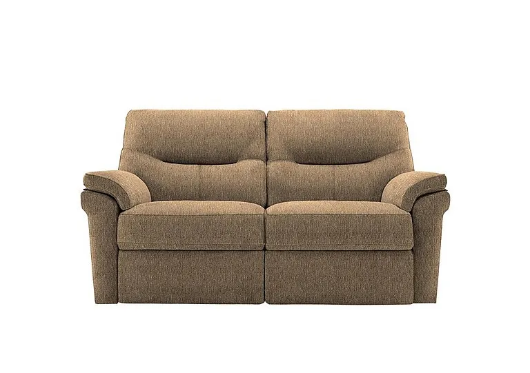 Seattle 2 Seater Fabric Power Recliner Sofa with Power Lumbar - Boucle Cocoa