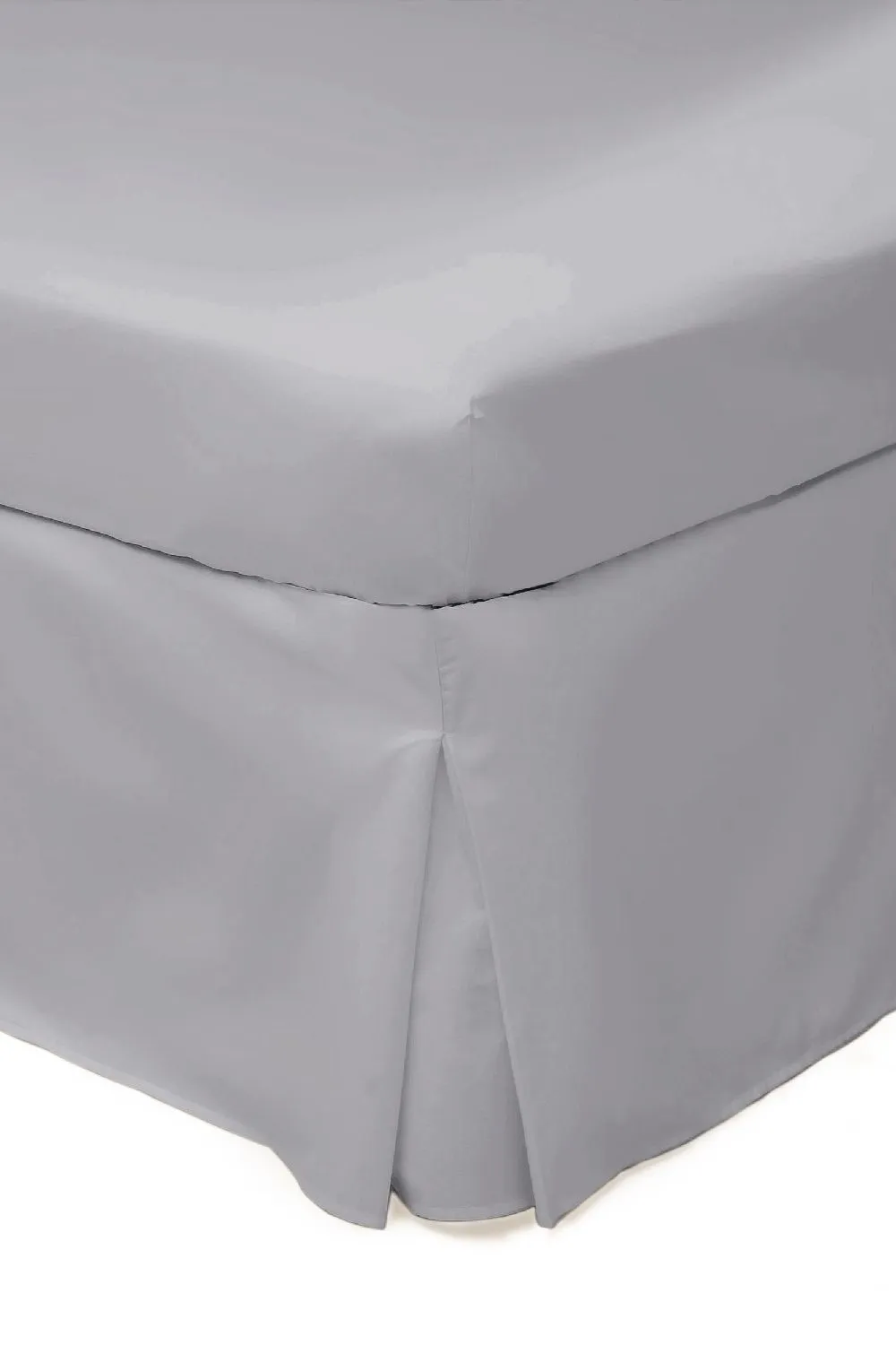 Belledorm Easy Care 200 Thread Count Cotton Polyester Percale Platform Valance in Light Grey 1