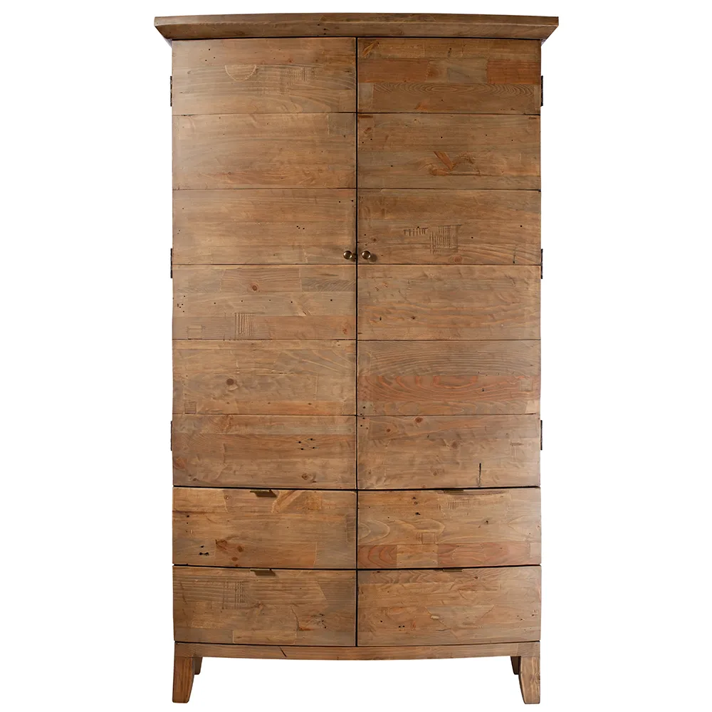 Rye Reclaimed Wood Large Double Wardrobe