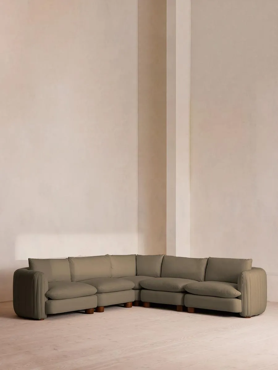 Vivienne Modular Corner Sofa, Linen, Sage