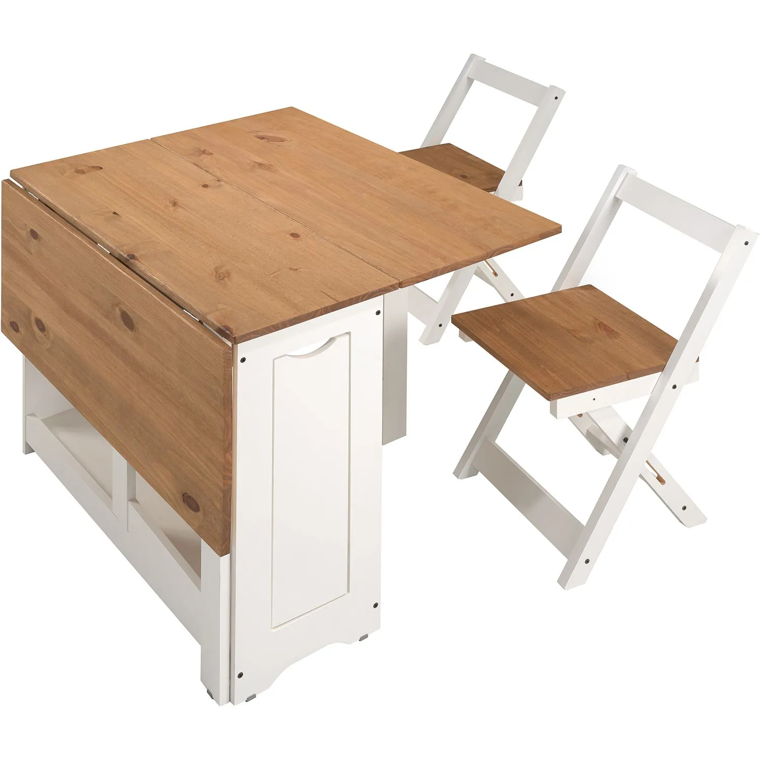 Seconique Santos Butterfly Dining Set in White 5