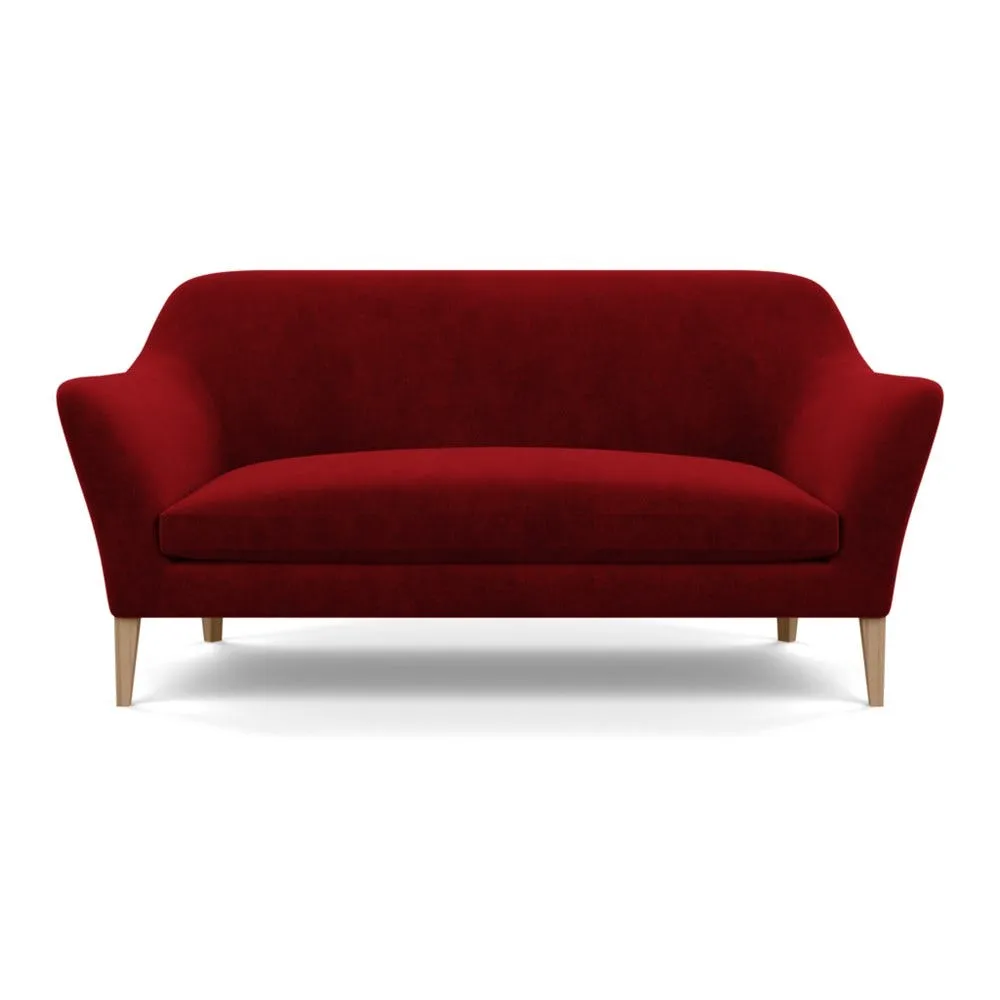 Heal's Wallis 3 Seater Sofa Smart Luxe Velvet Mulberry Tinted Ash Feet 2