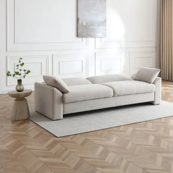 Darna Textured Chenille 3 Seater Clic Clac Single Sofa Bed 3