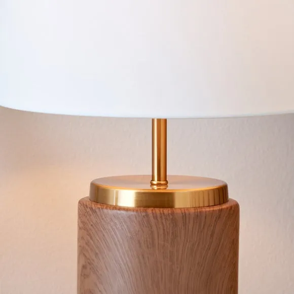 Pacific Lifestyle Carrara Wood Effect Table Lamp 2