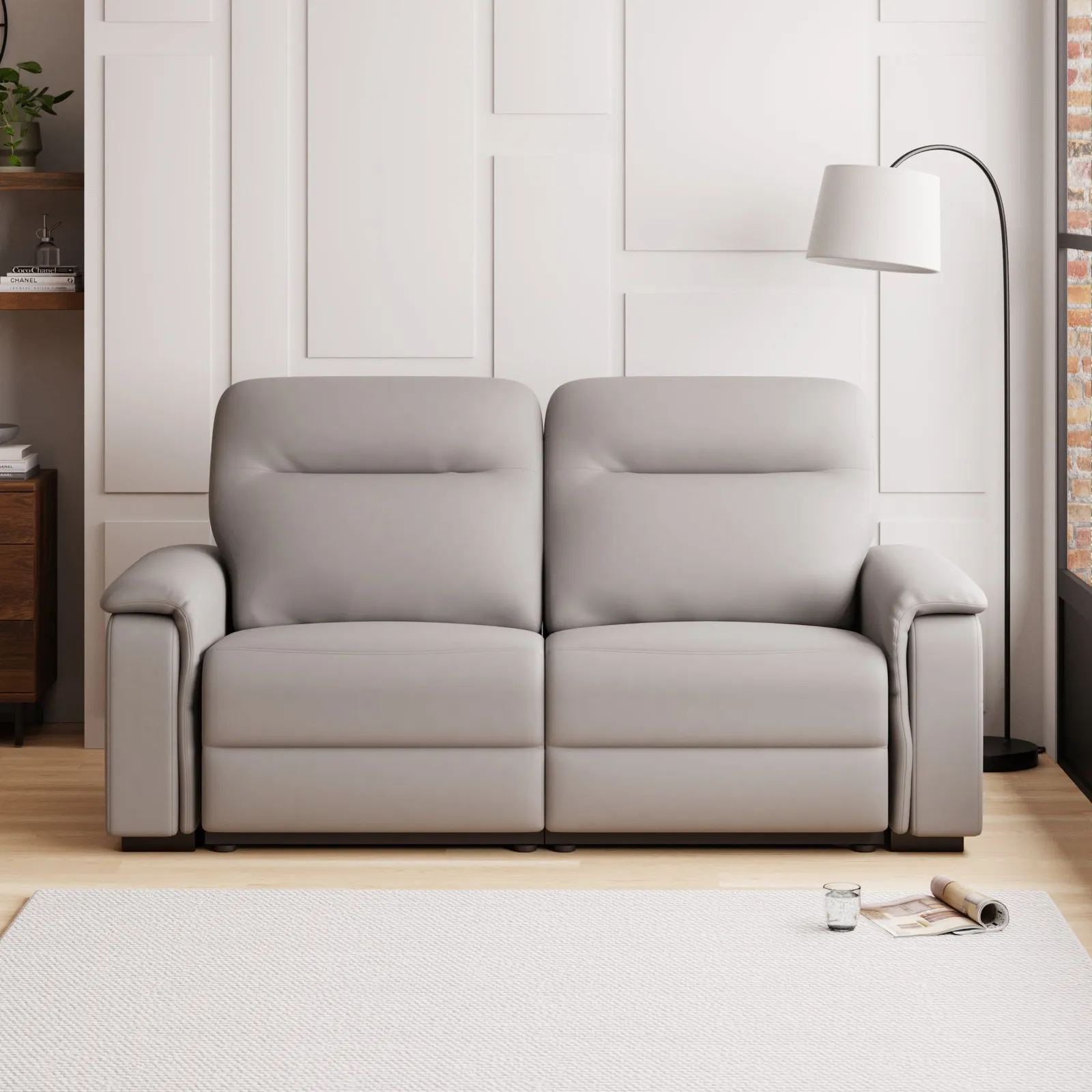 Bianca Electric Reclining 3 Seater Sofa Grey