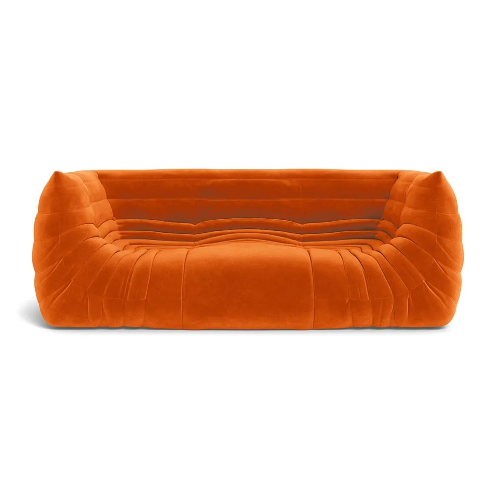 Ligne Roset Togo Medium Settee in Alcantara Cadmium 1