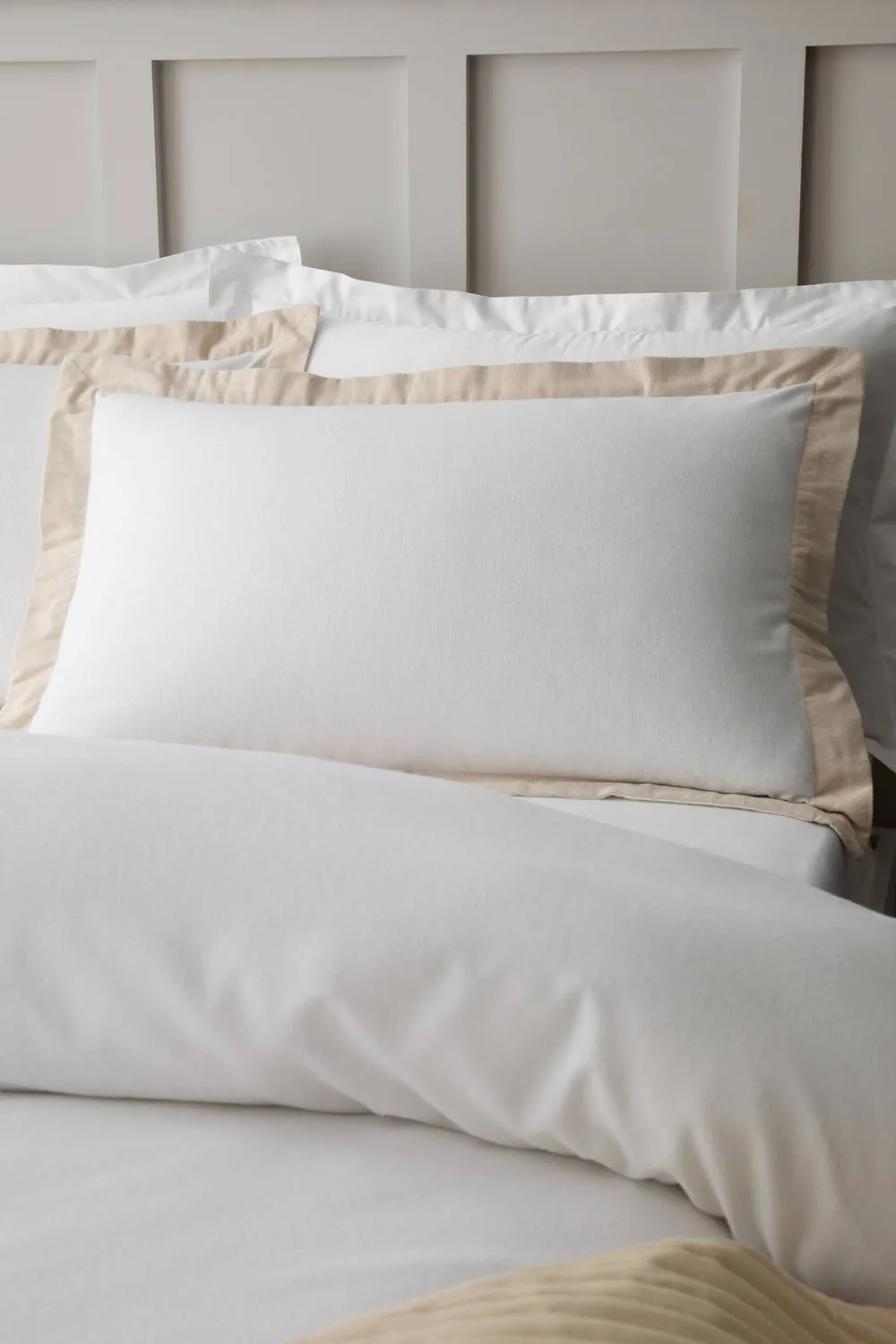 Bianca 'Brushed Tailored' Cotton Duvet Cover Set in Natural 2