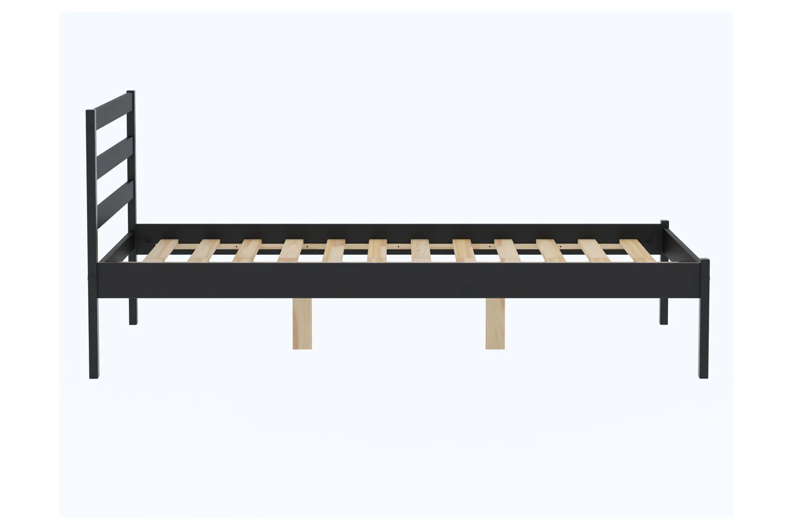 Birlea Luka Wooden Brown Bed Frame in Black 5